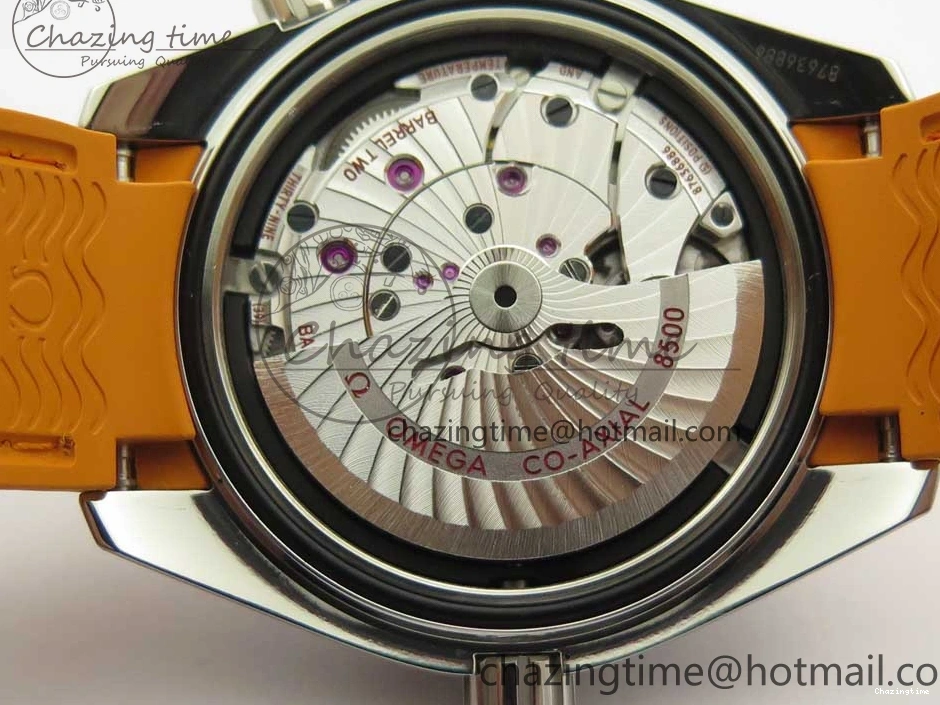 0317 Planet Ocean Professional Orange Bezel 42mm 1:1 VSF Best Edition on Orange Rubber Strap A8500 Super Clone Original 7947